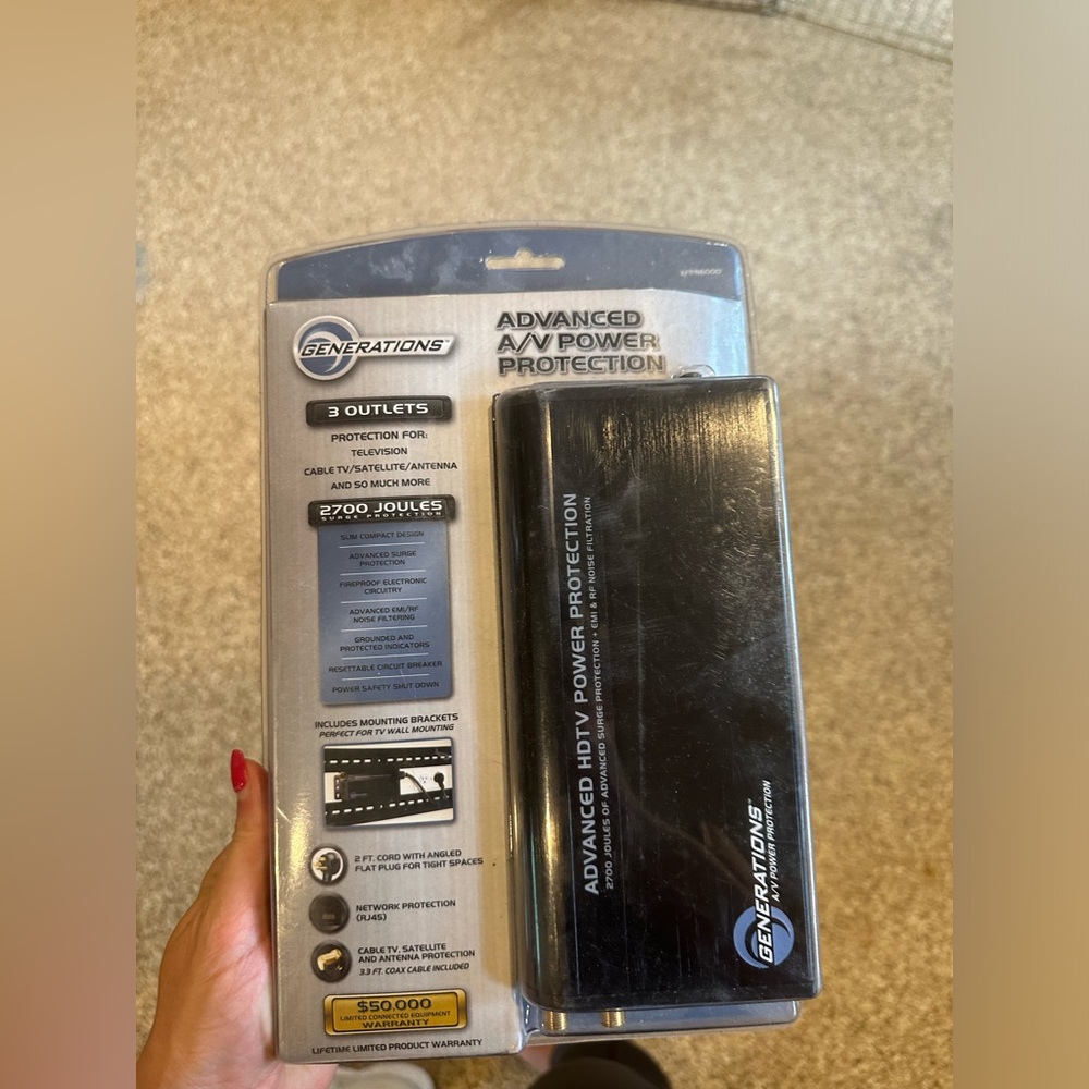 Generations Advanced A/V Power Protection 3 Outlets Model XFPN6000